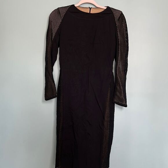 Akris Punto Black Bateau Neckline Knee-Length Dres - Picture 3 of 11